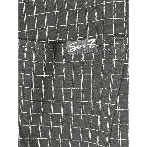 Seven7 Windowpane plaid pants in black/white, size 14, EUC - Picture 8 of 9
